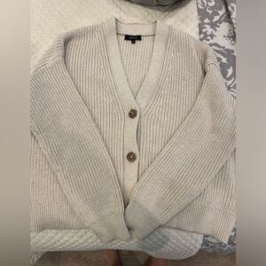 100% Organic Cotton Fisherman Boxy Cropped Cardigan